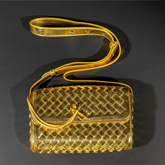 Verano Hill Therese Crossbody Bag in Gold – Vegan Leather - Picture 1 of 4